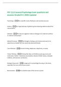 PSY 1500Exam questions and answers Graded A&plus;&vert; 2026&NewLine;Updated