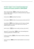 PSY 240- Chapter 1 Intro to Social Psychology Exam&NewLine;questions and answers Graded A&plus;&vert; 2026 Updated