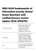 DOWNLOAD WGU D430 EXAMS COMPILATION BUNDLE &vert; ALL GRADED A&plus; &vert; GUARANTEED SUCCESS
