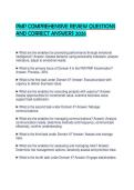 PMP COMPREHENSIVE REVIEW QUESTIONS AND CORRECT ANSWERS 2026&period;&NewLine;&NewLine;