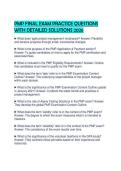 PMP FINAL EXAM PRACTICE QUESTIONS WITH DETAILED SOLUTIONS 2026&period;&NewLine;&NewLine;