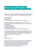RN HESI MATERNITY ACTUAL EXAM QUESTIONS AND VERIFIED ANSWERS 2026&period;&NewLine;&NewLine;