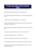 Poultry quiz with correct answers 100&percnt;