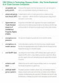 C961 Ethics in Technology Glossary Guide &ndash; Key Terms Explained & A&plus; Exam Success Companion