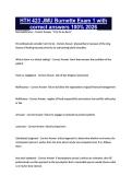 HTH 423 JMU Burnette Exam 1 with correct answers 100&percnt; 2026