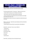 HTH 423 - Exam 1 - Ott Walter with correct answers 100&percnt;