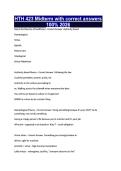 HTH 423 Midterm with correct answers 100&percnt; 2026