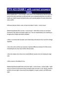 HTH 423 EXAM 1 with correct answers 100&percnt;