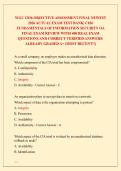 WGU C836 FUNDAMENTALS OF INFORMATION SECURITY EXAMS NEWEST 2026 PACKAGE DEAL&vert; DIFFERENT VERSIONS WITH COMPLETE REAL EXAM QUESTIONS AND CORRECT VERIFIED ANSWERS&sol; ALREADY GRADED A&plus;&vert; WGU C836&sol; D430 EXAM PREP &lpar;MOST RECENT&excl;&excl;&rpar; 