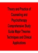 Theory and Practice of Counseling and Psychotherapy Comprehensive Study Guide Major Theories Psychotherapy Concepts Exam Questions Answers 2025&sol; 2026