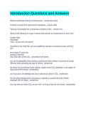 Introduction Questions and Answers