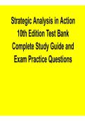 Strategic Analysis in Action 10th Edition Test Bank Complete Study Guide Exam Practice Questions Business Strategy Management 2025&sol; 2026