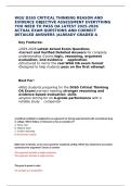 WGU D265 Critical Thinking Reason and Evidence Objective Assessment OA Exam Questions and Answers Complete Practice Test Bank for Exam Prep