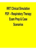 RRT Clinical Simulation PDF Respiratory Therapy Exam Prep Case Scenarios Practice Questions Answers Respiratory Care Study Guide 2025&sol; 2026