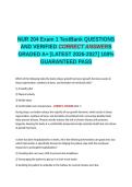 NUR 204 Exam 1 TestBank QUESTIONS AND VERIFIED CORRECT ANSWERS GRADED A&plus; -LATEST 2026-2027- 100- GUARANTEED PASS&period;docx&NewLine;&NewLine;
