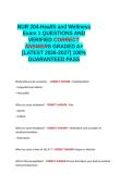 NUR 204-Health and Wellness Exam 1 QUESTIONS AND VERIFIED CORRECT ANSWERS GRADED A&plus; -LATEST 2026-2027- 100- GUARANTEED PASS&period;docx&NewLine;&NewLine;