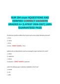NUR Exam 4 QUESTIONS AND VERIFIED CORRECT ANSWERS GRADED A&plus; -LATEST 2026-2027- 100- GUARANTEED PASS&period;docx&NewLine;&NewLine;