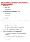 PHYS 261 - Lab Quiz 4 Latest Update 2026 &vert; Exam Prep &vert; &NewLine;100&percnt; Accurate Answers
