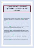 CEPSCI Exam Package Deal Questions and Verified Answers 2026