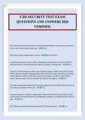 CJIS SECURITY TEST EXAM&NewLine;QUESTIONS AND ANSWERS 2026&NewLine;VERIFIED