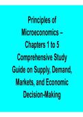 Principles of Microeconomics Chapters 1 to 5 Comprehensive Study Guide Supply Demand Key Concepts Practice Questions Answers 2025&sol; 2026