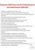 SolidWorks CSWA Exam &lpar;2026&sol;2027&rpar; &ndash; All Certified Questions and Verified Answers Study Guide