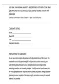 A100 FINAL EXAM INDIANA UNIVERSITY - &lpar;60 QUESTIONS&rpar; UP-TO-DATE ACTUAL EXAM&NewLine;QUESTIONS AND 100&percnt; ACCURATE SOLUTIONS &vert; VERIFIED ANSWERS - INSTANT PDF&NewLine;DOWNLOAD