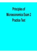 Principles of Microeconomics Exam 2 Practice Test Key Concepts Market Structures Practice Questions Answers 2025&sol; 2026