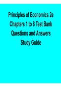 Principles of Economics 2e Chapters 1 to 8 Test Bank Questions and Answers Study Guide Economics Concepts Practice Questions Solutions 2025&sol; 2026