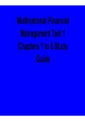 Multinational Financial Management Test 1 Chapters 1 to 6 Study Guide International Finance Practice Questions Answers Corporate Finance Exam Prep 2025&sol; 2026