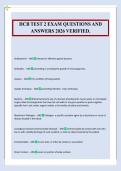 HCB TEST 2 EXAM QUESTIONS AND&NewLine;ANSWERS 2026 VERIFIED&period;