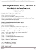 Community Public Health Nursing 8th Edition Nies & McEwen &ndash; Complete Test Bank Questions and Answers