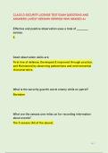 CLASS D SECURITY LICENSE TEST EXAM QUESTIONS AND &NewLine;ANSWERS LATEST VERSION VERIFIED 100&percnt; GRADED A&plus;