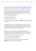 RN 45 OB Practice HESI QUESTIONS AND VERIFIED&NewLine;ANSWERS &vert;100&percnt; CORRECT &vert; ALREADY GRADED A