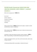 RN-BSN Health Assessment QUESTIONS AND&NewLine;VERIFIED ANSWERS &vert;100&percnt; CORRECT &vert; ALREADY&NewLine;GRADED A