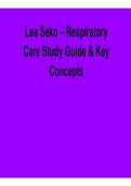 Lea Seko Respiratory Care Study Guide Key Concepts Respiratory Therapy Exam Prep Practice Questions Answers 2025&sol; 2026