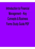 Introduction to Financial Management Key Concepts Business Forms Study Guide PDF Corporate Finance Practice Questions Answers 2025&sol; 2026