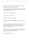 RN Mental Health Online Practice 2026 A Exam&NewLine;questions and answers Graded A&plus;