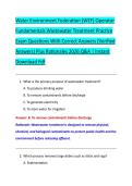 Water Environment Federation &lpar;WEF&rpar; Operator &NewLine;Fundamentals Wastewater Treatment Practice &NewLine;Exam Questions With Correct Answers &lpar;Verified &NewLine;Answers&rpar; Plus Rationales 2026 Q&A &vert; Instant &NewLine;Download Pdf 