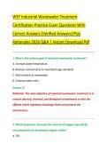 WEF Industrial Wastewater Treatment &NewLine;Certification Practice Exam Questions With &NewLine;Correct Answers &lpar;Verified Answers&rpar; Plus &NewLine;Rationales 2026 Q&A &vert; Instant Download Pdf 
