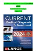 Test Bank for Current Medical Diagnosis and Treatment 2024 &ndash; 63rd Edition by Maxine Papadakis & Stephen McPhee &vert; Complete Chapters 1&ndash;42