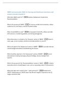 SBAR Communication Skills for Nursing and Healthcare Questions and&NewLine;answers already Graded A&plus;