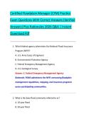 Certified Floodplain Manager &lpar;CFM&rpar; Practice &NewLine;Exam Questions With Correct Answers &lpar;Verified &NewLine;Answers&rpar; Plus Rationales 2026 Q&A &vert; Instant &NewLine;Download Pdf 