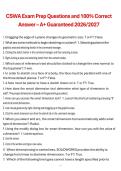 CSWA Exam Prep &lpar;2026&sol;2027&rpar; &ndash; Questions and 100&percnt; Correct Answers A&plus; Study Guide