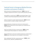Sentinel Events in Emergency Medical Services&NewLine;questions and answers Graded A&plus;