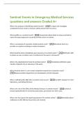Sentinel Events in Emergency Medical Services&NewLine;questions and answers Graded A&plus;