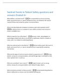 Sentinel Events in Patient Safety questions and&NewLine;answers Graded A&plus;