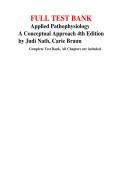 Applied Pathophysiology&colon; A Conceptual Approach &lpar;4th Edition&rpar; &ndash; Complete Test Bank &vert; All Chapters Included &lpar;Judi Nath&comma; Carie Braun&rpar;