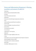 Stress and Inflammatory Responses in Nursing&NewLine;questions and answers Graded A&plus;