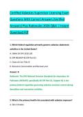 Certified Asbestos Supervisor Licensing Exam &NewLine;Questions With Correct Answers &lpar;Verified &NewLine;Answers&rpar; Plus Rationales 2026 Q&A &vert; Instant &NewLine;Download Pdf 